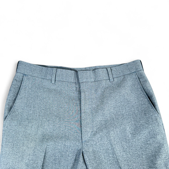 Vintage Levis Pants Mens 34x34 Gray Action Slacks Dress Polyester Talon Zip 80s - Picture 3 of 9